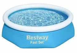בריכת הקמה מהירה (שפה מתנפחת)קוטר 244 עומק 61 דגם 57448 BESTWAY ללא אביזרים נלווים