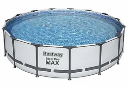 בריכת BESTWAY אולטרה קוטר 457 עומק 122 steel pro max
